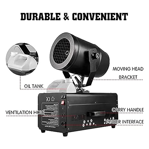 Máquina generadora de nieve DRYIC, máquina profesional de copos de nieve de 2000 W, con control remoto y efecto de ventisca con giro de 180° miniatura 4