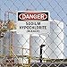 SmartSign 7 x 10 inch “Danger - Sodium Hypochlorite (Bleach)” OSHA Metal Sign, 40 mil Laminated Rustproof Aluminum, Red, Black and White