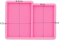 Vista 2 de Molde rectangular de silicona de resina para epoxi, agarre de teléfono, enchufe – Carrete de insignia con forma rectangular de bricolaje, dijes