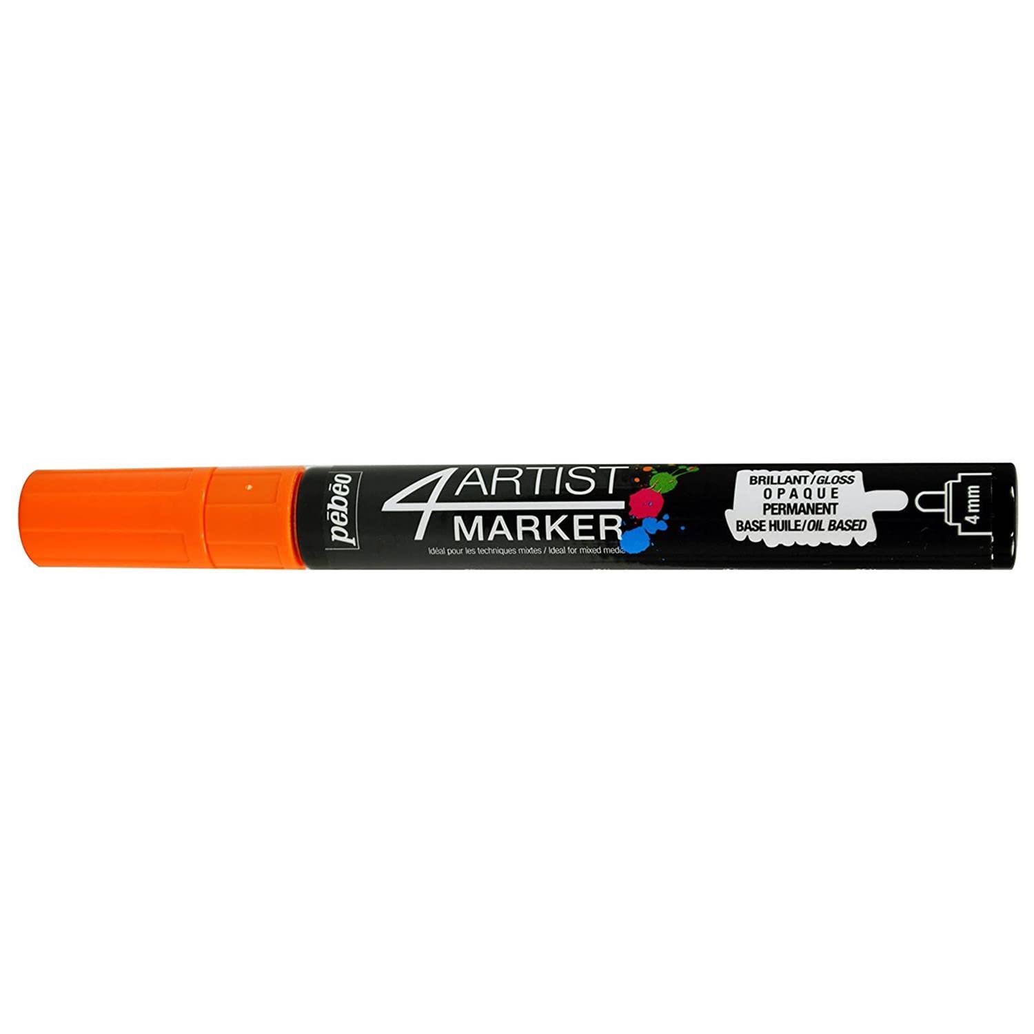 Pebeo 4Artist Orange Marker - 4mm, Round