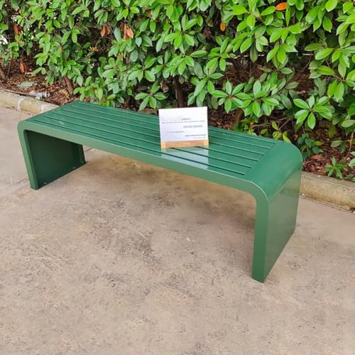 Banc extérieur en métal traité haute résistance pour aménagement paysager durable