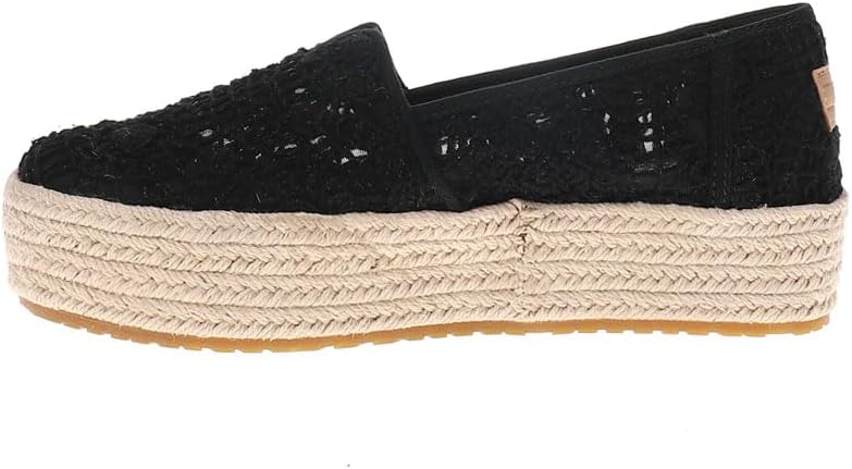 TOMS Womens Valencia Platform Espadrille Flats Casual - Off White - Image 3