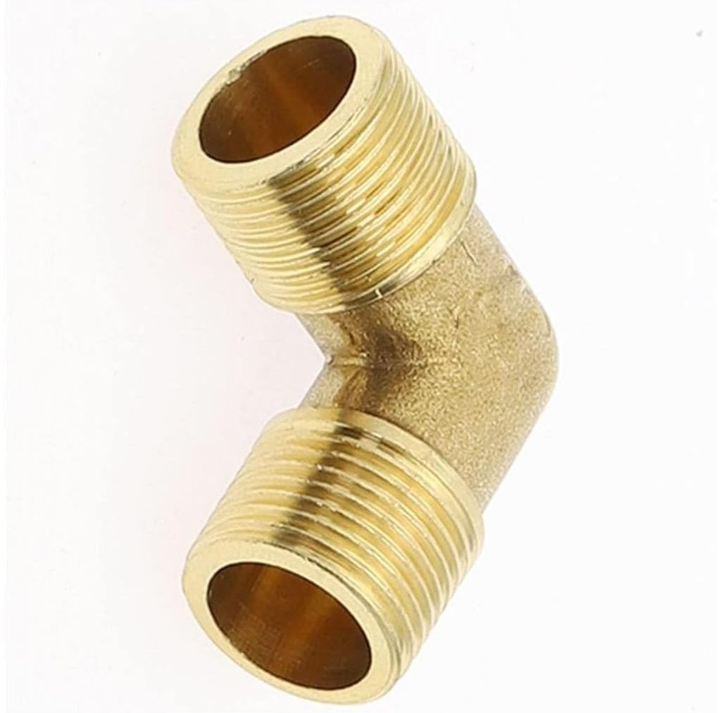 Crcrc Men's One Color 90 Degree × Thread Brass Elbow Pipe Fitting Connector - 1/8" To 1" For Water And Fuel Applications(1Inch)