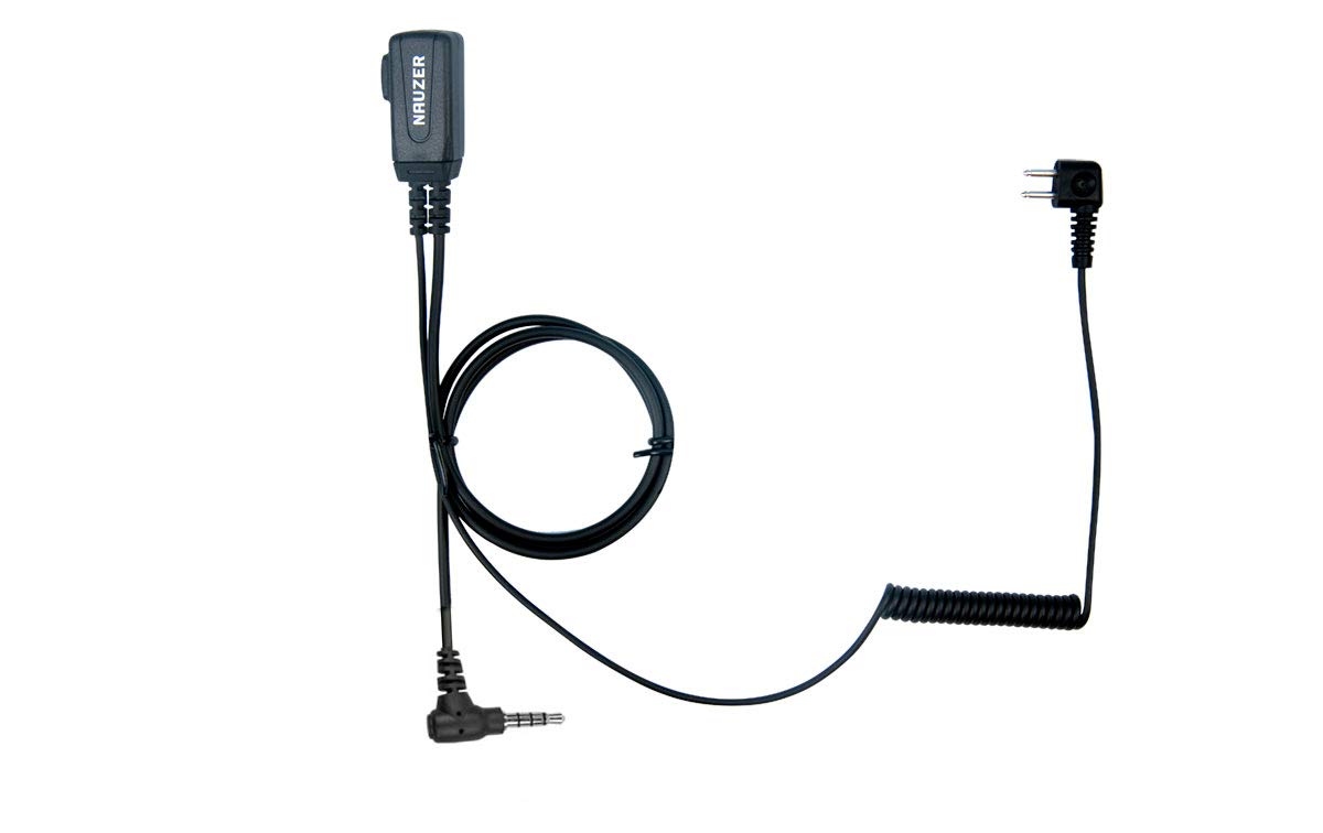 NAUZER Peltor Cable with PTT Microphone for Peltor Sporttac Headsets Hunting Compatible with 1 Pin Walkie Talkie Yaesu