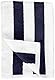 Amazon Basics Pool und Strandtuch, 100 % Baumwolle, Frottee, Cabana-Streifen, weich und saugfähig, 76 x 152 cm, 2 Stück, Marineblau