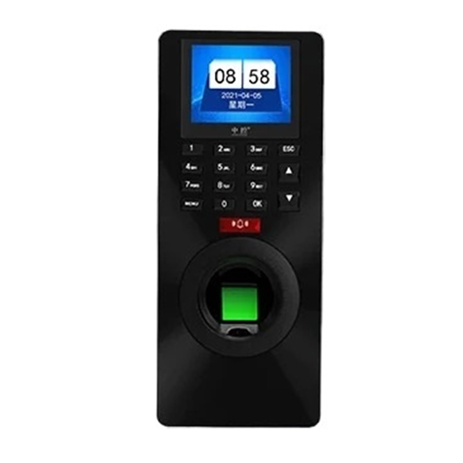 Pointeuse Système De Contrôle D'accès Porte Machine Présence Temps D'empreinte Digitale Mot Passe Carte D'identité 2.4 Pouces