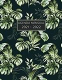 precio agenda universitaria estresada  Agenda Mensual 2021 - 2022: planificador mensual - diseño tropical - año académico - año escolar - agenda mes vista - agenda floral 2021 2022