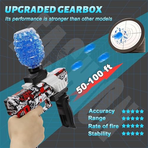 Image of COOLCOLD Gel Blaster Refill Ammo - 20,000 Rounds of 7-8mm Non-Toxic Water Beads for Gel Guns - Safe for Adults 15+ - Transparent Blue Gel Bullets - Pack of 2 - Also Ideal as Home Decor Vase