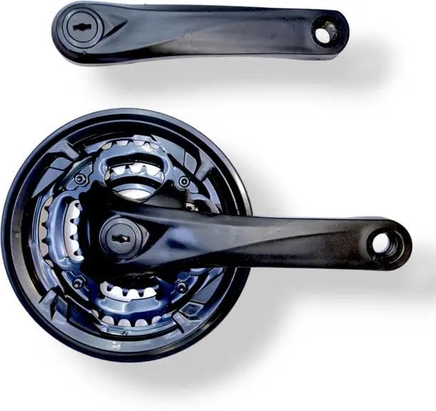 Image of GHG 24-34-42T Crankset Steel Chainwheel 7 /8 /9 Speed Universal Square Hole Mountain Bike, Racing Bike, Road Bicycle Wheel (Front Pack of 24T-34T-42T)