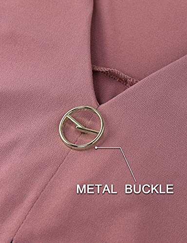 Valolia Business Casual Clothes For Women, Short Sleeve Tunic Tops For Leggings For Women 3/4 Sleeve Womens Tops And Blouses Maternity Blouses For Work(Xl Pink) #TOP4