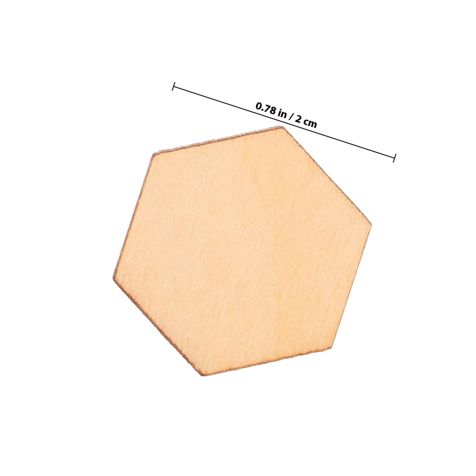 Garneck 100 Pezzi Pezzi Esagonali in Legno di Faggio 20mm per Decorazioni Natalizie e Lavoretti Fai da Te Artigianali Beige