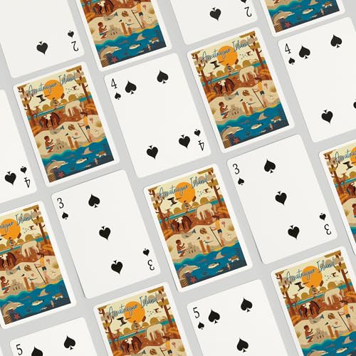Lantern Press Assateague Island Baraja de 52 cartas poker miniatura 4