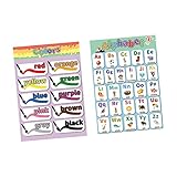 HAPINARY 幼稚園学習ツール 男の子と女の子の壁ポスター 4枚セット 幼児向け早期教育バナーセット