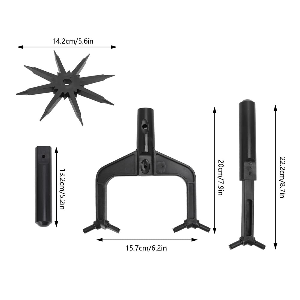 Cultivateur Jardin Rotatif Léger, Outil Scarificateur Multi Vitesses | Léger portable amovible, multi vitesses réglable, résistant ventilé, pour labour scarification réensemencement jardin