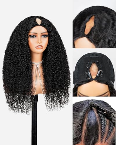 Megalook hair 26 Inch V Part Wig Human Hair 12A
