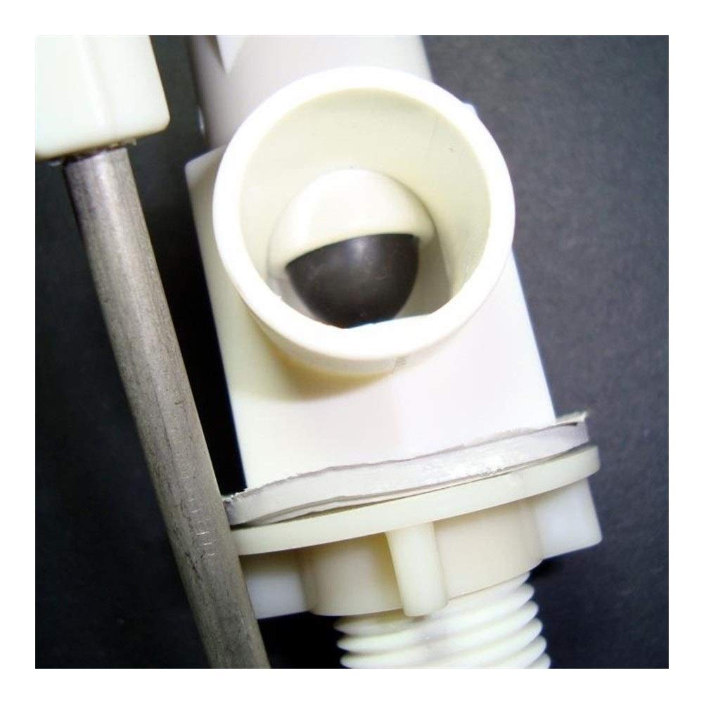 DOLUNTO Válvula de Esfera Flotante Horizontal Vertical de Doble válvula de Flotador del Tanque de Agua fría Caliente vástago de Control de Flujo Cisterna PC 1 Specification : 1 Inch (White)