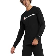 Champion Men's Classic Long Sleeve Tee, Small Script T-Shirt