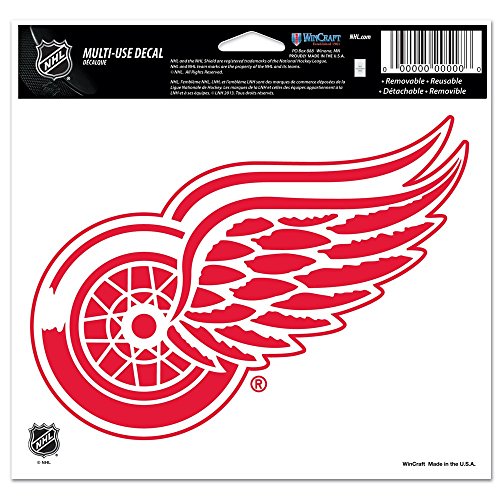 NHL Detroit Red Wings Multi-Use Colored Decal, 5