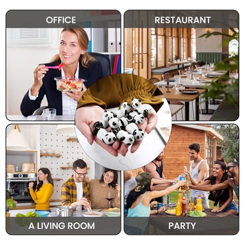 WIYETY 8 Stück Keramik Panda Essstäbchen Ablagen: Keramik Stäbchen Halter, Essstäbchen Ablagen, Hand Gedruckt Glasur Halterung Essstäbchen-Ablagen, Restaurants Zubehör, für Küchen und Tischdekoration