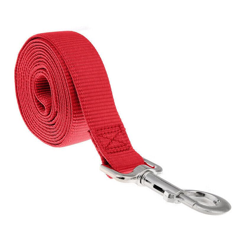 Image of 10 Feet Nylon Training Dog Leash for Small Medium Large Dogs Puppy Lead for Obedience Recall Training, Camping (Red)