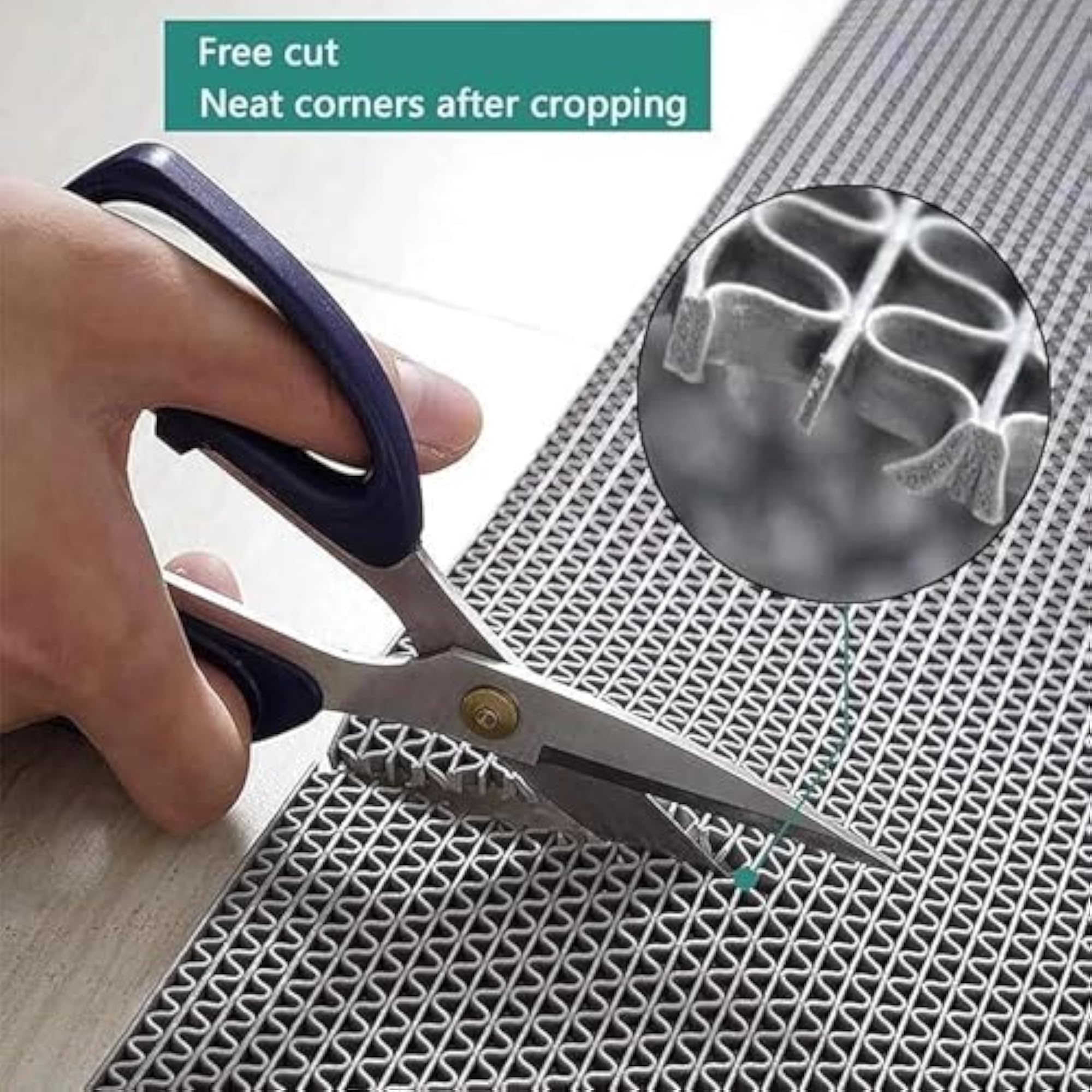 Anti-Slip Bathroom Mat, Grey, Rectangular Shower Mat