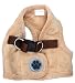 Lanyar Lovely Heart Fleece Padded Winter Harness Vest for Pets, Medium: Neck 11" , Beige