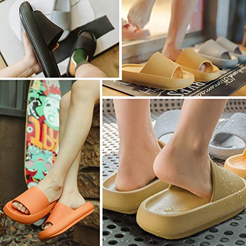 Equick Cloud Slides Pillow Slippers For Women And Men | Shower Slippers Bathroom Sandals | Ultra Soft | Cushioned Thick Sole | Indoor & Outdoor U221Yztx344.Dn-Blush-39-40 #TOP7