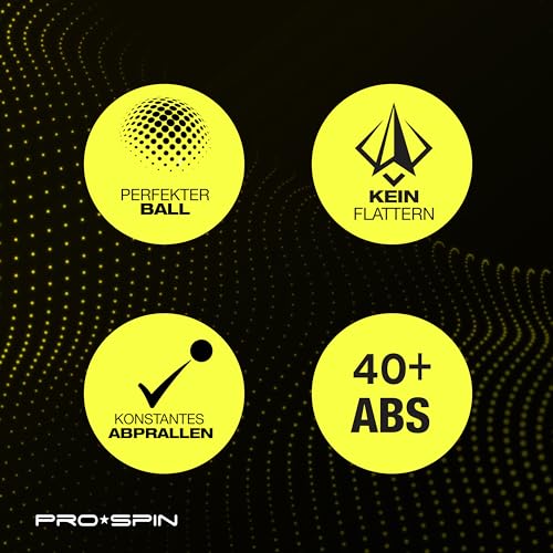 PRO-SPIN Tischtennisbälle Elite-Serie – Weiße Premium Tischtennisbälle 3 Sterne| Leistungsstarke 40+ ABS-Bälle auf Turnierniveau | Perfekte Rundung, Perfekter Spin | Präzise Sprungkraft | Langlebig