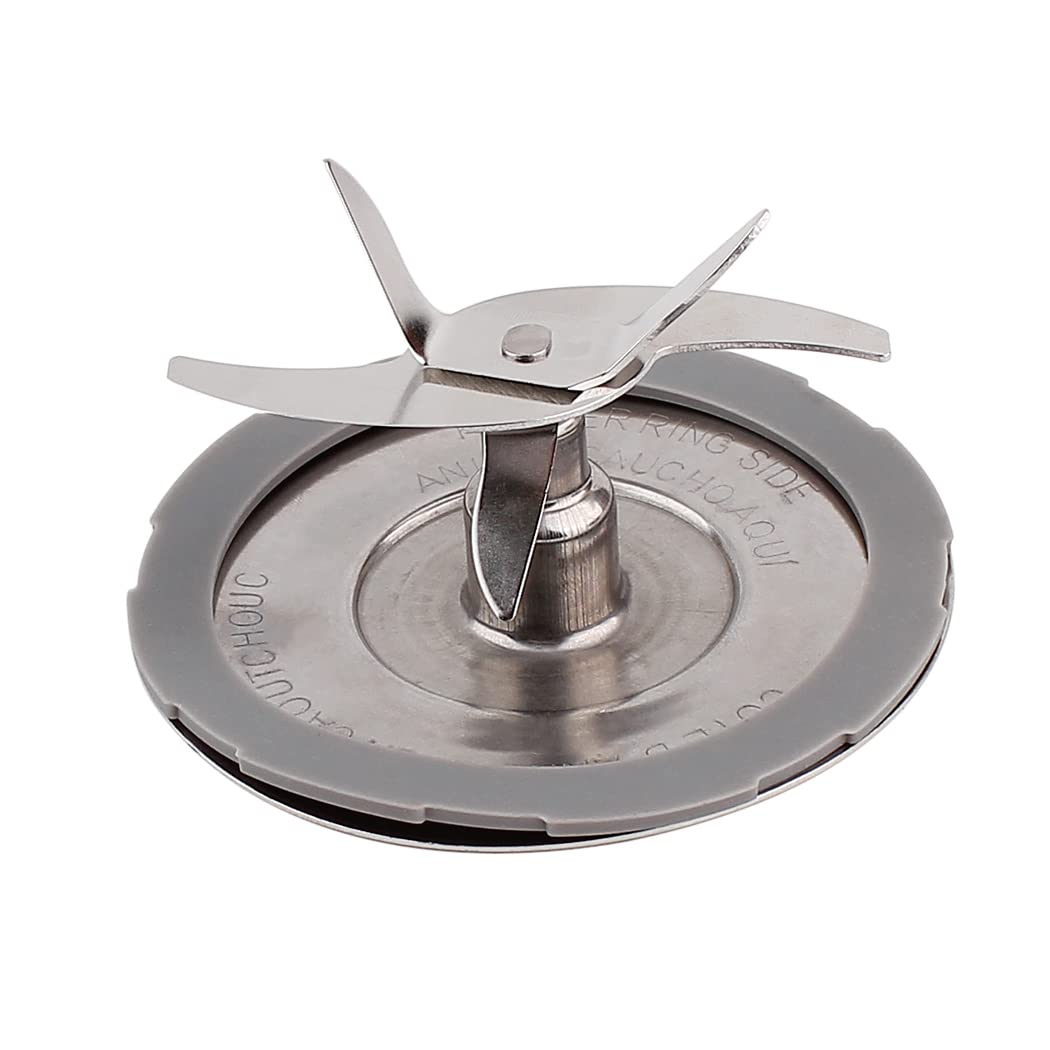 Anbige Piezas de repuesto de hoja de acero inoxidable con tapa inferior de tarro y junta de goma O anillo, compatible con licuadoras Oster Pro 1200