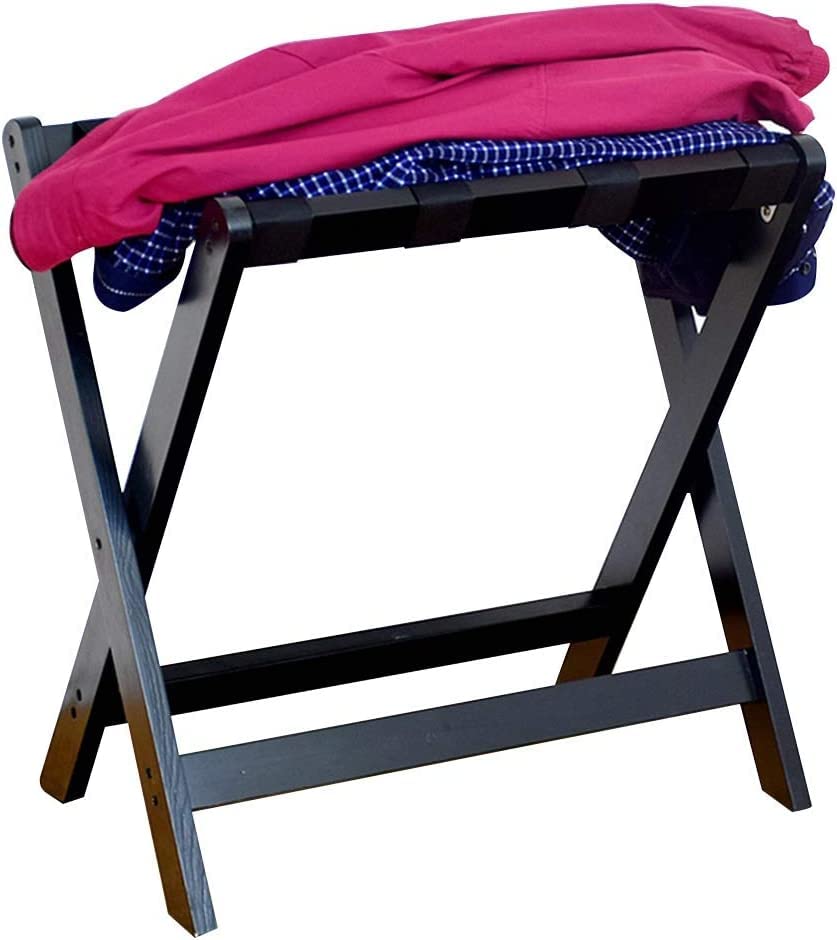 Porte-bagages d'hôtel pliable en bois pour aménager une chambre d'amis
