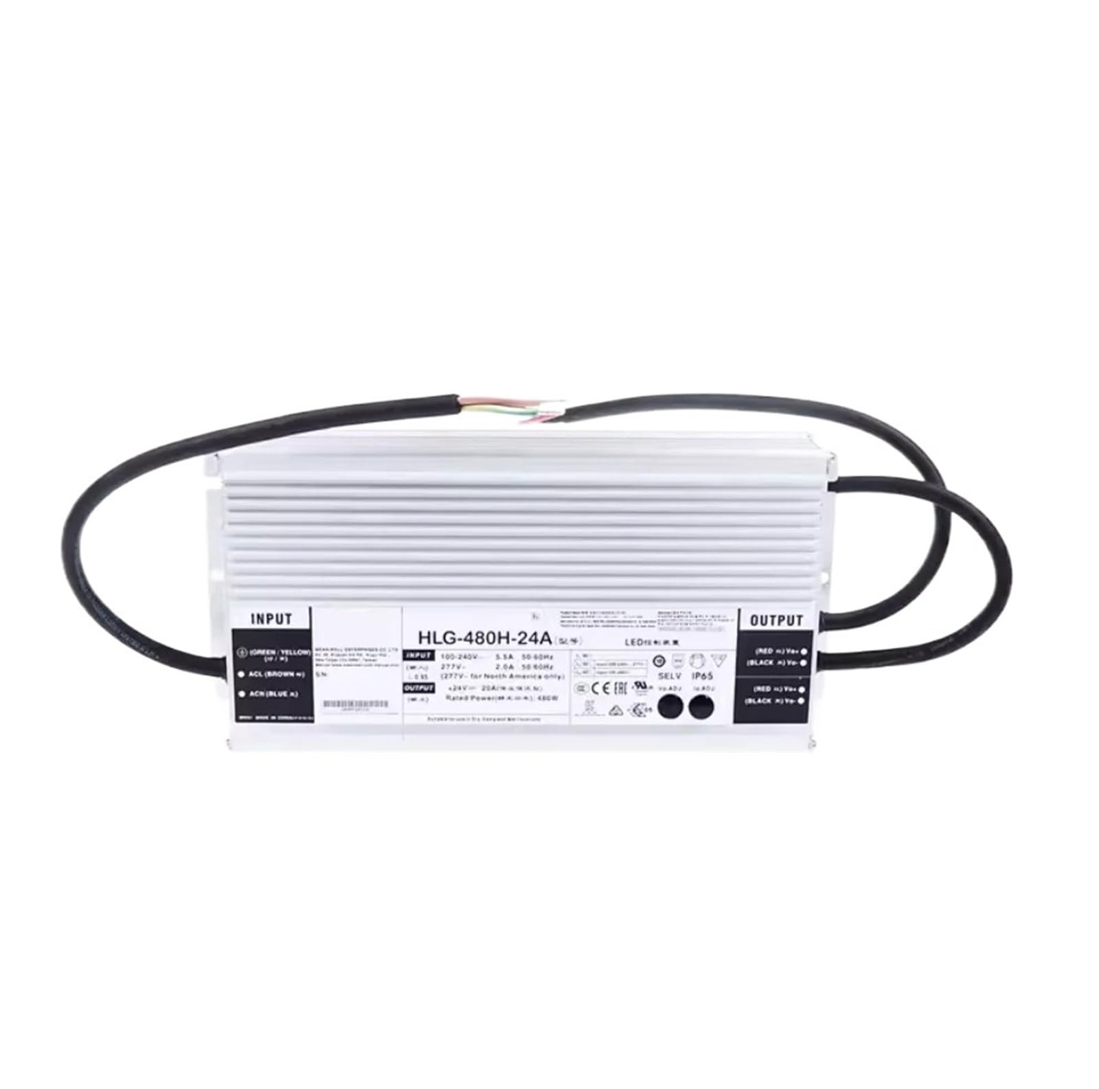 BRODEFUP 480W Constant Voltage + Constant Current LED Driver HLG-480H-24A HLG-480H-30A HLG-480H-36A HLG-480H-42A HLG-480H-48A(HLG-480H-54A)