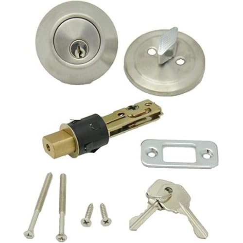 AP Products 013-222-SS Dead Bolt Lock Set, 1" Throw - Stainless Steel,Silver