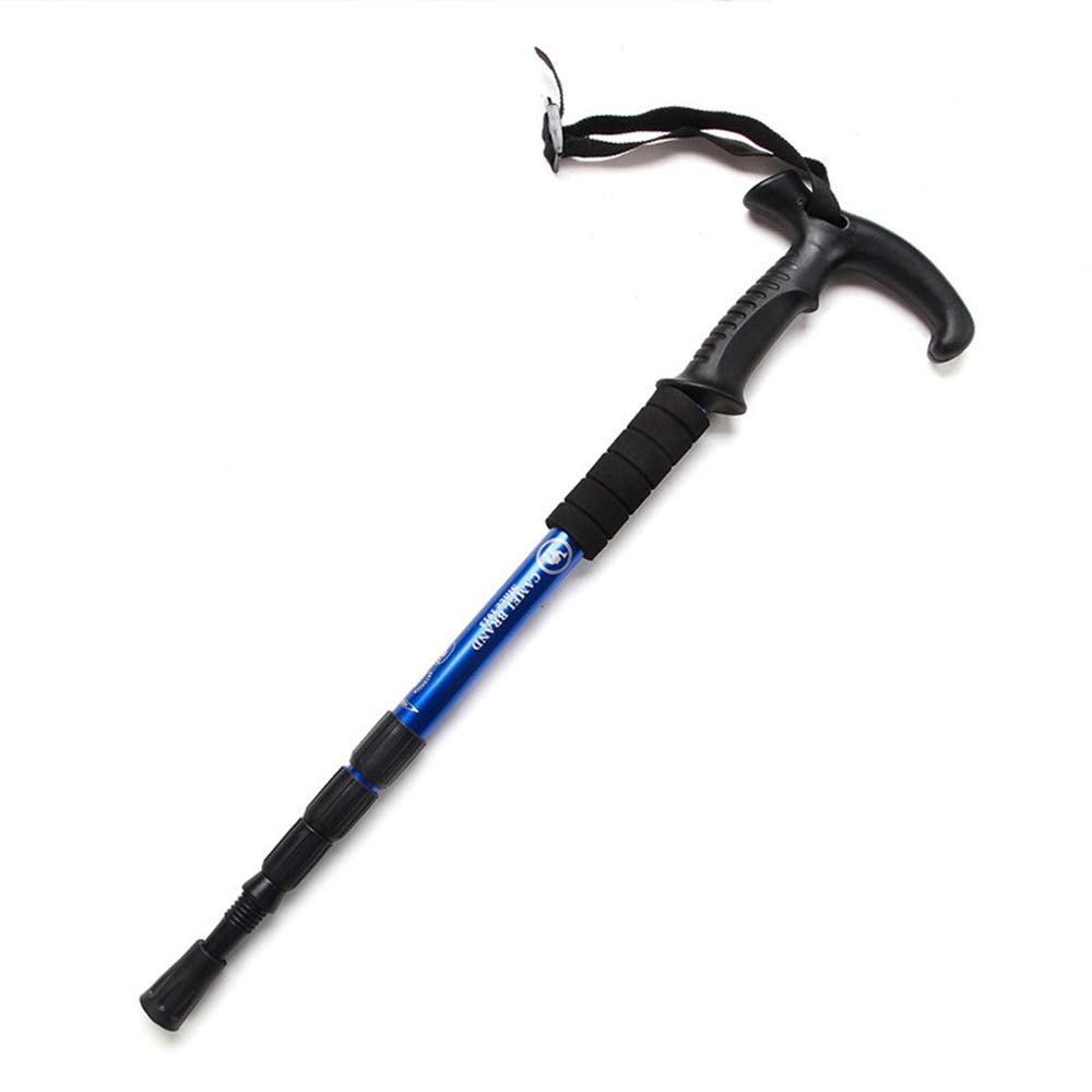 GSP Bastones para Caminar Portátil Plegable Trekking Polo 5 Nudos Bastón para Caminar al Aire Libre Bastón para Caminar Escalada Montaña Bastón telescópico Aluminio Ligero
