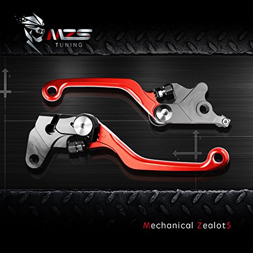 Mzs RL-0603-RD-1 Red Dirt Bike Brake Clutch Levers Pivot Adjustable Cnc Compatible thumb #4