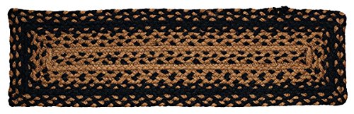 Ebonypremiumbraidedcollectionprimitiverusticfarmhousestylejutecotton30daysriskfreeaccentrugblackandnaturalcolor8x28rectangularstairtreads Urban Country Home Decor Ebony premium braided collection primitive rustic farmhouse style jutecotton 30 days risk free accent rug black and natural color 8×28 rectangular stair treads urban country home decor