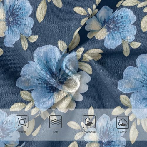 Joisal Print Girls Underwear Toddler 2t Cotton Little Girl Panties Painted Blue Beige Flowers Briefs Undies Kids3