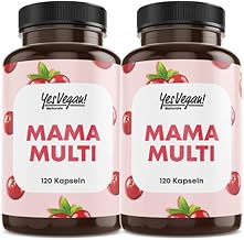 Mama Multi (240 Capsules for 8 Months) 3-in-1: Desire to Pregnancy Tablets, Pregnancy Vitamins and Breastfeeding Vitamins - 16 Prenatal Vitamins and Superfoods - Vegan (2 x 120 Capsules (Pack of 2)