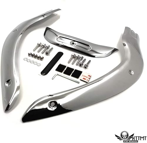 Miniatura 14 de HongK- Motorcycle Black Windshield Windscreen Trim Kit Compatible with H-D Road Glide 04-13 FLTR EFI FLTRI [P/N:MT449-BK]