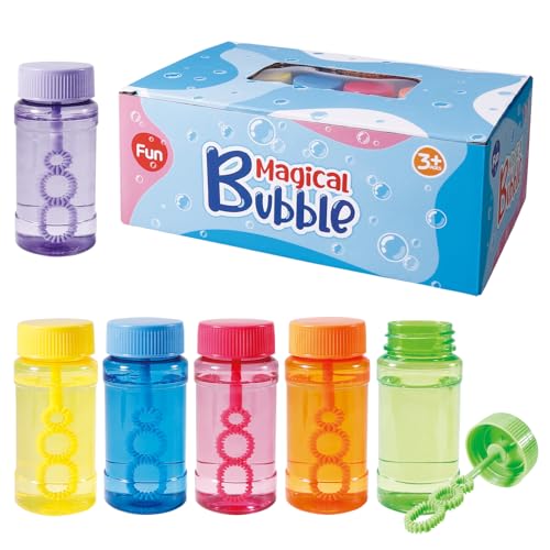 Lot de 24 bouteilles de 55 ml - Jouet liquide avec bulle - Baguette magique - Cadeau d'anniversaire pour enfant - Machine à souffler - Fourniture d'activités en plein...