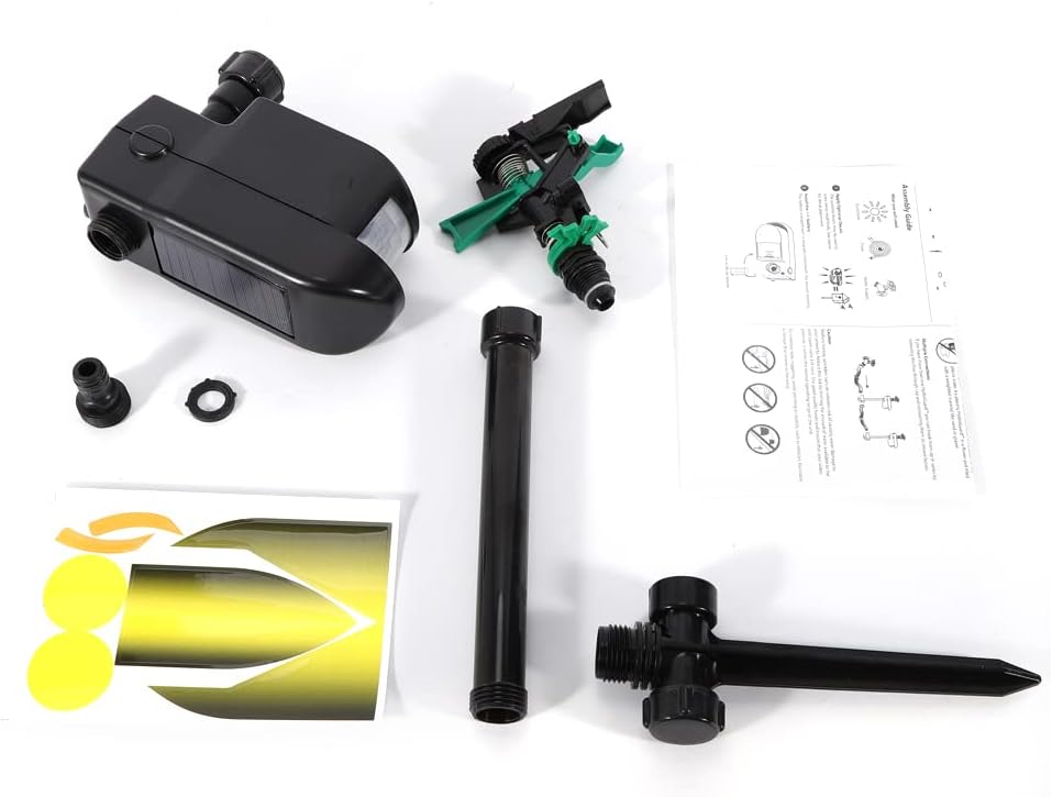 LOYALHEARTDY Adjustable Solar Animal Water Spray Sprinkler Sensor Motion Activated Cat Deer Dog Driven for Farmland, Lawn, Garden, Courtyard