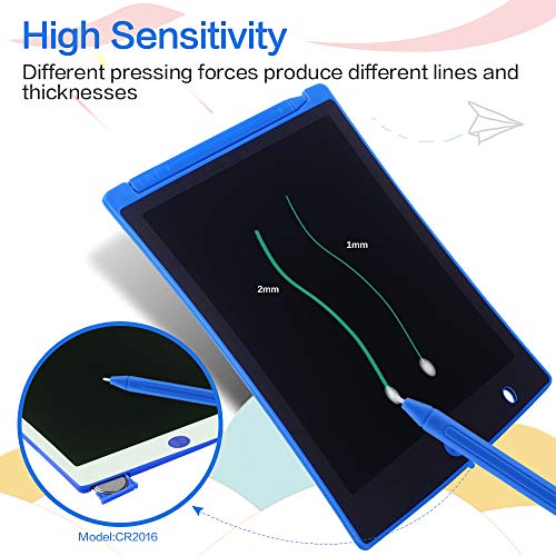 JefDiee 8.5 Inches LCD Writing Tablet Kids Drawing Writing Boards, Electronic Learning and Education Toys, Doodle Scribbler Boards Gifts for Kids and Toddlers at Home, School and Kindergarten (Blue)