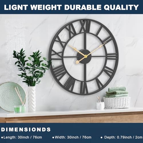 30 Inch Vintage Industrial Wall Clock image product image