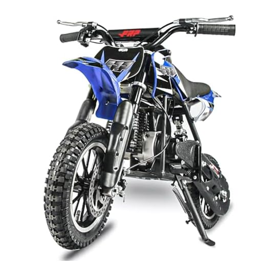 Fit Right 2020 DB001 49CC 2-Stroke Kids Dirt Off Road Mini Dirt Bike, Kid Gas Powered Dirt Bike Off Road Motorcycle (Blue)