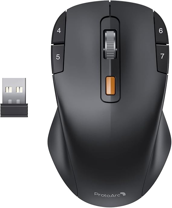 Wireless Macro Mouse, ProtoArc EM12 2.4G Ergonomic Mouse