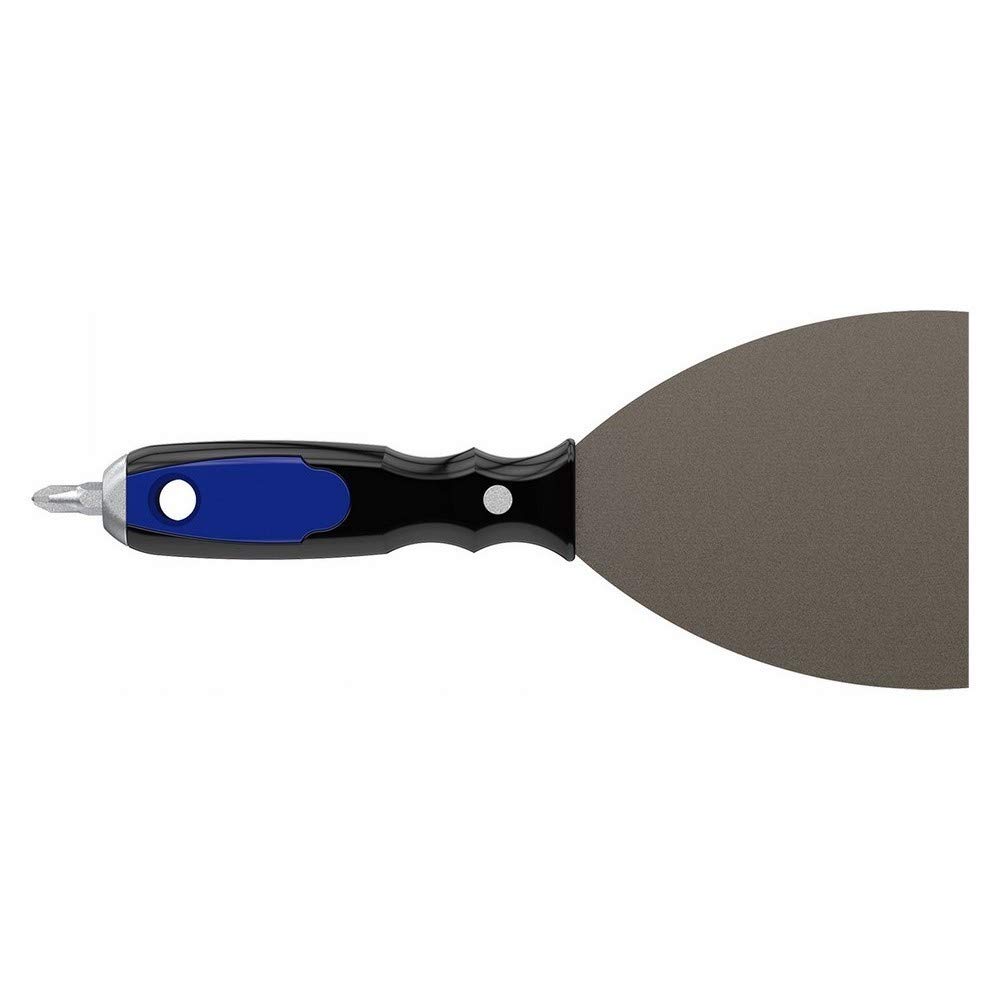 Construsim C5723012 - Stainless Spatula for Finishing with PH2 tip 125 mm, Black/White