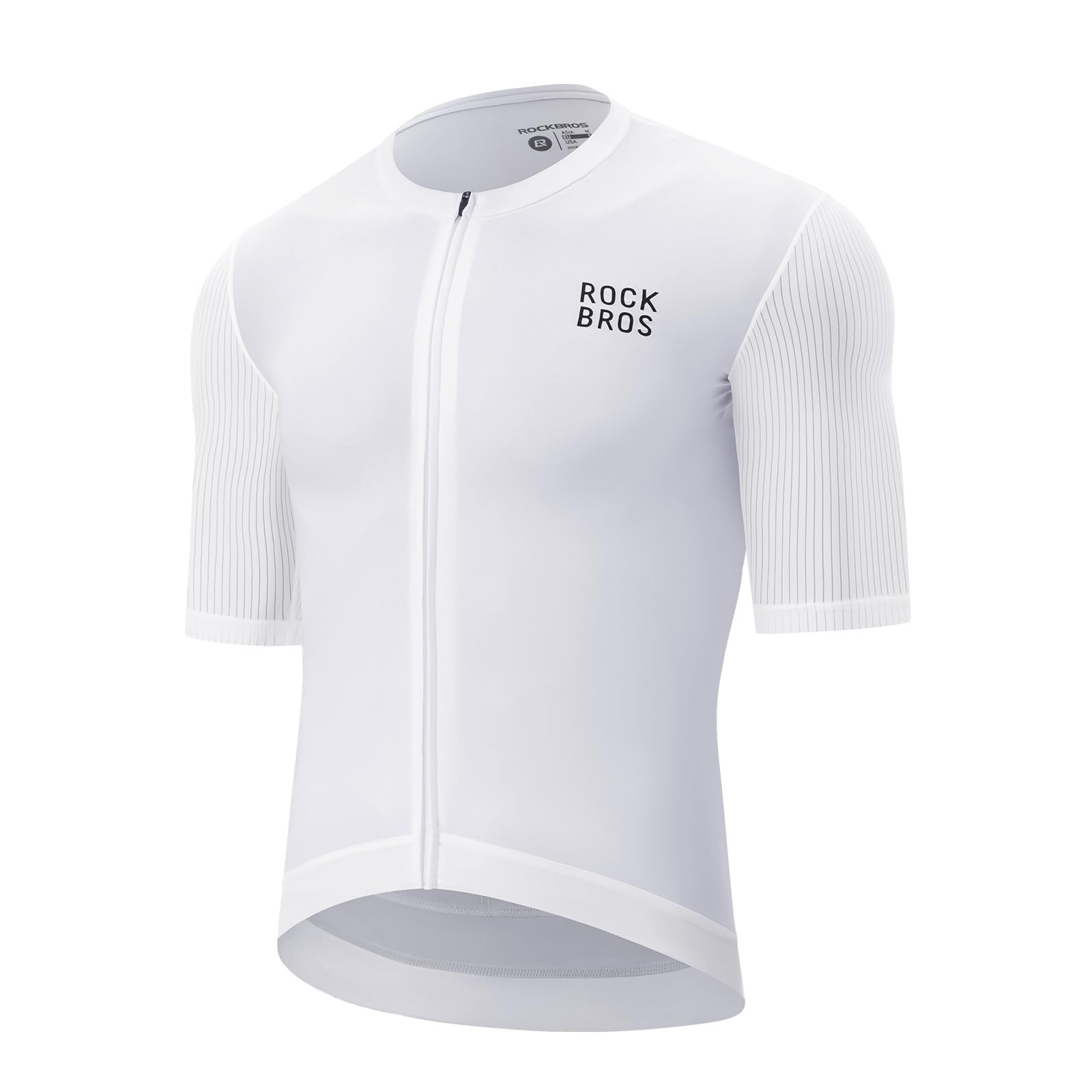 ROCKBROS Maglia da Ciclismo a Maniche Corte Uomo, Magliette da Ciclismo T-Shirt Traspirante e Asciugatura Rapida, con 3 Tasche Posteriori, Top Abbigliamento per Bici Mountain Bike