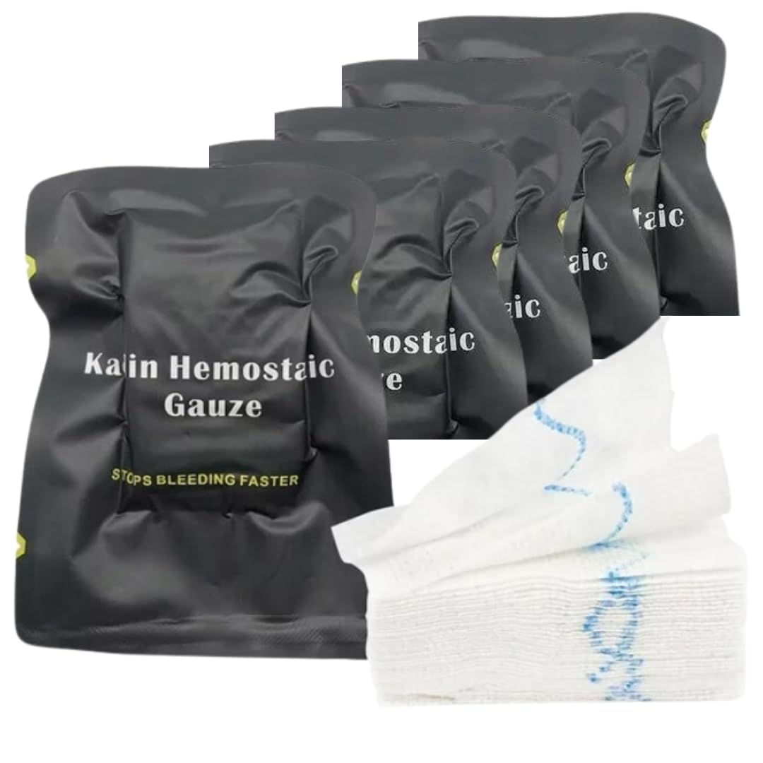 First Aid Advanced Quick Clotting Combat - Flexible Hemostatic - Stop The Bleed kit Faster Wound Packing with Quick Clotting Medical - Survival Kit Supplies - 3" x 12.5' (CT-Gauze-5)