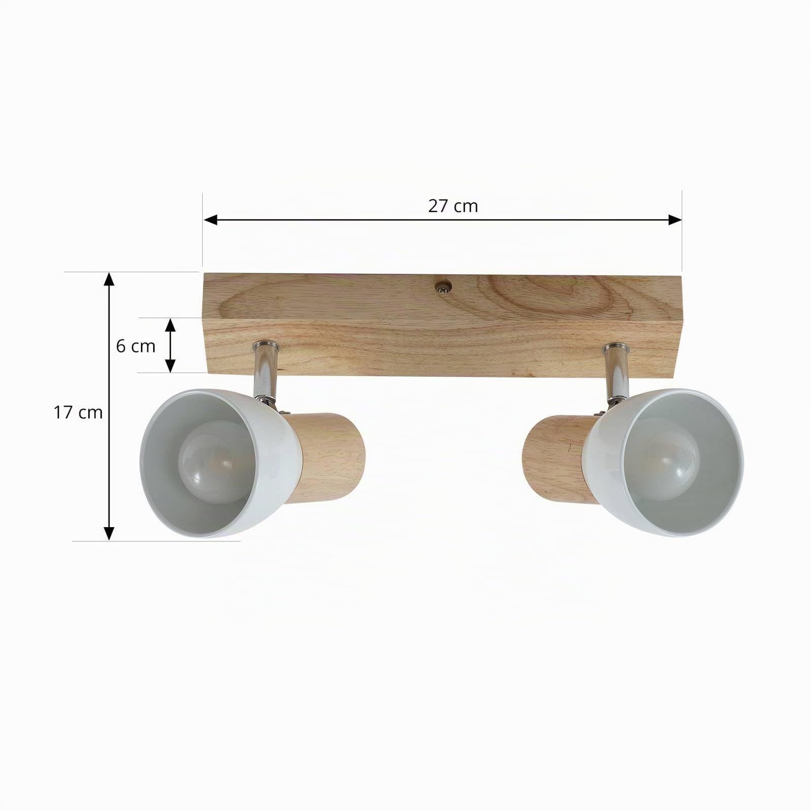 Lindby Faretto dimmerabile (Scandinavo) colore Ocra, in Legno ad es. Soggiorno & Sala da pranzo Lampada incasso plafoniera applique