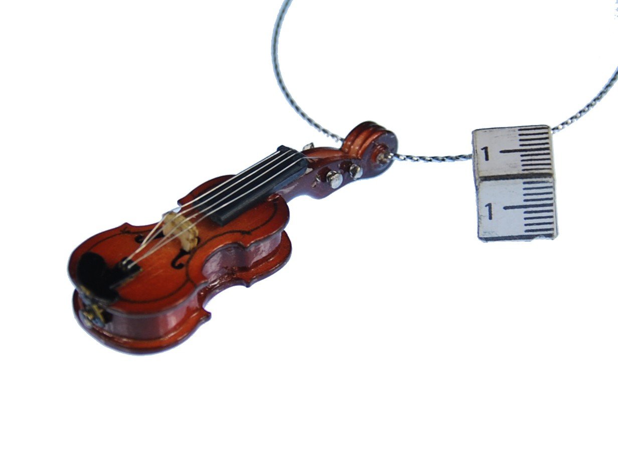 3 Stück Weihnachtsbaumanhänger Baumschmuck Anhänger Xmas Geige Violine Holz