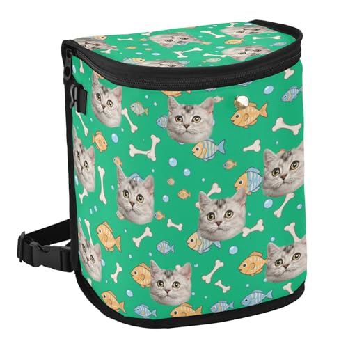 Image of Wudan Cartoon Cute Fish Custom Car Trash Bin with Lid Lid Leak Proof Trash Container for Car Interior Accessories